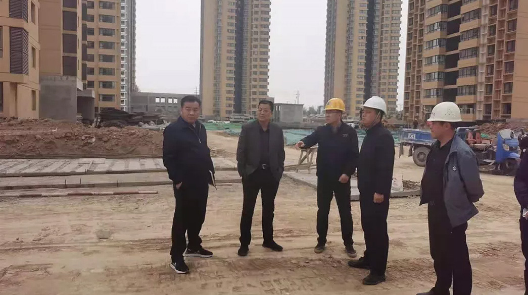 咸陽市秦都區(qū)副區(qū)長、住建局領導一行來我公司工程項目部視察工作
